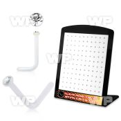 4a76z3b board w 120 acrylic nose studs w 1.5mm clear crystals