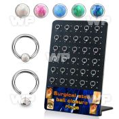 4aa56ae board 30 steel ball closure ring 6mm w 3mm disk with opal