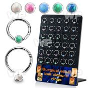 4aa56ay board 30 steel ball closure ring 8   10mm 4mm disk w opal