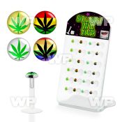 4ab48kk board w bio flex labrets 1 2mm 3mm flat push in silver lower lip piercing