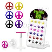 4ab48kp display w bio flex labrets 1 2mm color plated silver 925 lower lip piercing