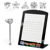 4ag4j6 display w silver 925 none bones 0 6mm clear prong set nose piercing