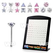 4ag4jj display w silver 925 none bones 0 6mm mixed color prong nose piercing