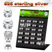 4agji6 display w magnetic ear studs5 6mm round clear silver pro belly piercing
