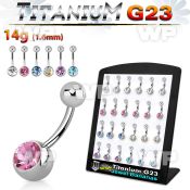 4ah4uz display w g23 titanium belly bananas 1 6mm 5mm solid tit belly piercing