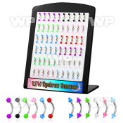 4ahqz board w surgical steel micro bananas 1 2mm 3mm acrylic eyebrow piercing