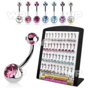 4aj8fks display w 316l steel belly ring w dangling upper 5mm belly piercing