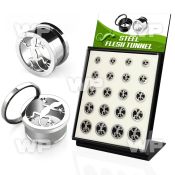 4amie0l4 display w steel screw fit flesh tunnel laser cut out liza ear lobe piercing