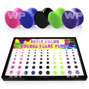 4amiesz4 display box 70 pcs of solid acrylic double flaredd saddl ear lobe piercing