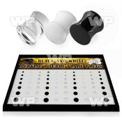 4amiesz7 display box 70 pcs of solid acrylic double flare saddle ear lobe piercing