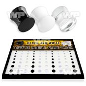 4amiesz7 display box 70 pcs of solid acrylic double flare saddle ear lobe piercing