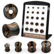 4amikk0 coconut areng wood double flared eyelets 20pcs