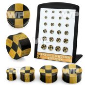 4amikky crocodile black concave double flared plugs 24pcs