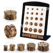 4amikpk batik tree wood double flared plugs 20pcs