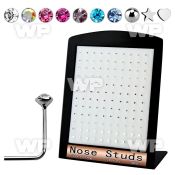 4au3j display w silver 925 l shaped nose studs 1 5mm mixed shap nose piercing