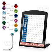 4au3m4r board w silver 925 l shaped nose studs 1 5mm round prong nose piercing