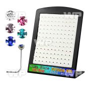 4au3mjj board w silver 925 l shaped nose studs 1 5mm 2mm round nose piercing