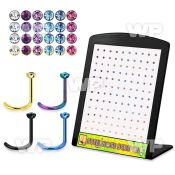 4au3r6 display w ion plated surgical steel nose screw spirals nose piercing