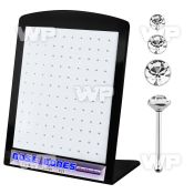 4au4j6l display w silver 925 nose bone 1 25mm 1 5mm 2mm round nose piercing