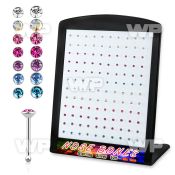 4au4jjep 925 silver nose pins round crystal tops