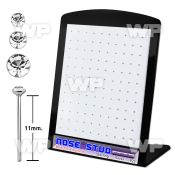 4aunj6l display w silver 925 bend it nose studs 1 25mm 1 5mm nose piercing