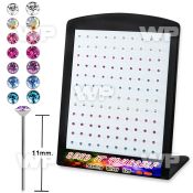 4aunjjep 925 silver nose studs round crystal tops