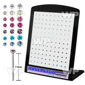 4aunjjl display w silver 925 bend it nose studs 1 25mm 1 5mm nose piercing