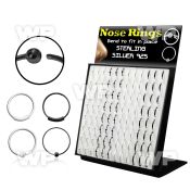 4auxjf0 display w silver 925 nose ring s out ball 0 6mm black nose piercing
