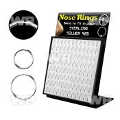 4auxjfy display w silver 925 seamless nose ring s 1mm diameter nose piercing