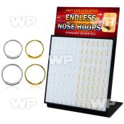 4auxjfye 18kt gold finish color silver endless nose rings 96