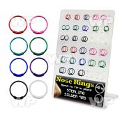 4auxmel board w silver 925 endless nose rings color plating in 8 nose piercing