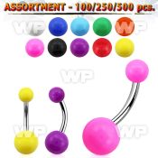 4b200k steel belly bananas 1 6mm 5 8mm solid acrylic color bal belly piercing