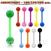 4b209e flexible acrylic tongue bars 1 6mm 6mm solid colored acr tongue piercing