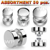 4b20ee of steel magnetic fake plups out o ring ear lobe piercing