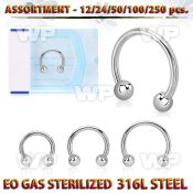 4b20l0 surgical steel cbr horseshoes 1 2mm 3mm balls1 4 to 9 1 belly piercing