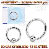 4b20l9 316l steel captive bead ring s 1 2mm 3mm ball length 5 1 ear lobe piercing