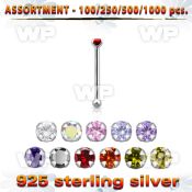 4b20sp silver 925 nose bone 1 5mm round prong set cz stone cz nose piercing