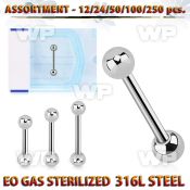 4b20te surgical steel eyebrow or helix barbells 1 2mm 3mm balls eyebrow piercing