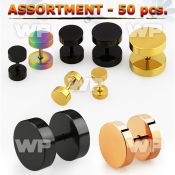 4b2e9l of ion plated steel fake plug out o ring belly piercing