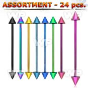 4b2epk of ion plated surgical steel industrial barbells 1 6mm 