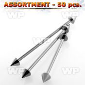 4b2epp surgical steel industrial barbells 1 6mm 5mm cones