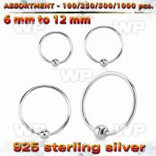 4b2k9p silver 925 nose ring s ball 0 6mm an outer diameter nose piercing