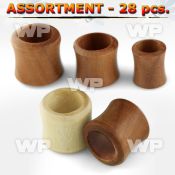 4b2kez double flared crocodile teak wood flesh tunnels ear lobe piercing