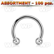 4b2kk4 surgical steel eyebrow cbr horseshoes 2 5mm ball belly piercing