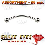 4b2kks of 316l steel belly bananas for snake eyes piercing tongue piercing
