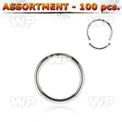 4b2kkz4 surgical steel seamless ring 1mm ear lobe piercing