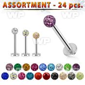 4b2ktk of surgical steel labret studs 1 2mm 3mm ball ferido glu belly piercing
