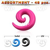 4b2kty acrylic spiral coil tapers ear lobe piercing