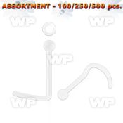 4b2s0z clear bio flexible nose screw spirals piercing retainers nose piercing