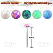 4b2s9l bulk of silver l shaped nose studs w 1 5mm round syntheti nose piercing